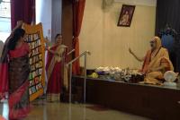 Dharma Sabha  - Quilt presentation to HH Swamiji by CHF (10 July 2026). Picture Courtesy: Smt. Sanjana Bantwal
